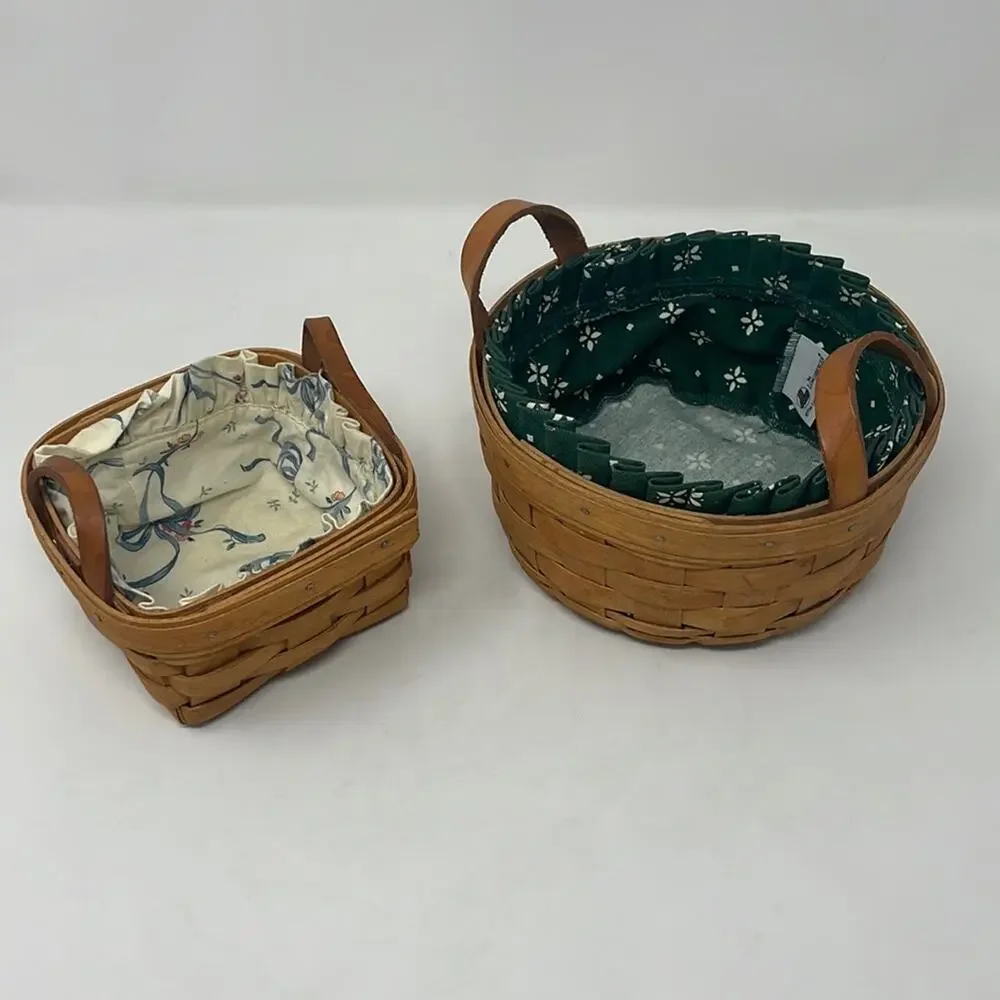 Bundle of two small 1993/1995 Longaberger baskets